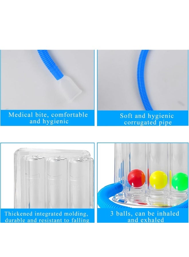 SnuzzleMart 3 Ball Breathing Exerciser for Lung Health – Dual-Sided Inspiratory & Expiratory Muscle Trainer (600-3000cc) – Portable Respiratory Recovery Device for Breathing Capacity & Vitality - Image 5